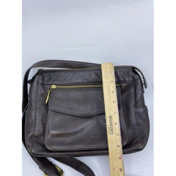 valerie stevens brown leather cross body bag - Picture 3 of 10